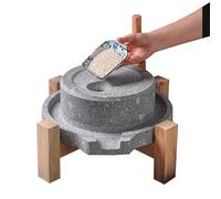 Molinillo manual de grano de piedra para harina, molinillo de mano de la vieja escuela con núcleo de acero inoxidable, herramienta de cocina esencial para una cocina saludable
