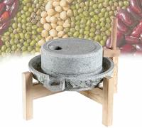 Molinillo manual de grano - Molinillo de piedra para trigo, arroz, frijoles y especias - Molinillo de cereales húmedo y seco hecho a mano para uso doméstico y cocina
