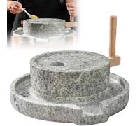 Molinillo manual de piedra de grano, máquina de harina de trigo de manivela, molinillo húmedo y seco para la cocina del hogar