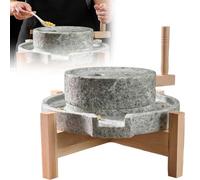 Molinillo manual de piedra de grano, máquina de harina de trigo de manivela, molinillo húmedo y seco para la cocina del hogar