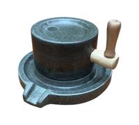 Molinillo manual de piedra - Molinillo de grano y pimienta de manivela, herramienta de cocina versátil para moler café, harina, especias, nueces, sal, diseño rústico duradero | Hornear Cocinar