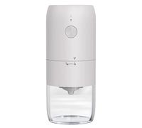 Molinillo mezclador eléctrico, Molinillo de café con parada automática, máquina de molienda ajustable profesional con carga, molinillo de café portátil for viajes de vacaciones(Bianco)