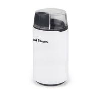 Orbegozo MO 3200 - Molinillo de café, cuchilla de acero inoxidable, interruptor ON/OFF, tapa con pulsador de seguridad, 200 W