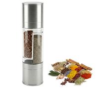 Molinillo Pimienta 2 en 1, Molinillo Especias Salero y Pimentero Molinillos Sal Salt and Pepper Grinder Set, Acero Inoxidable Saleros de Cocina Modernos Juego de Molinillos de Sal y Pimienta
