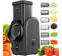 Molinillo Rallador de Queso Eléctrico,Rallador Eléctrico de Verduras y Fruta,Cortador de verduras eléctrico,Rallador para fruta, zanahorias, pepino, manzanas, nueces negro