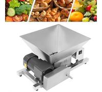 Molinillo triturador de Frutas eléctrico, tolva de Acero Inoxidable de 4 litros para triturador de Manzanas y Uvas, Prensa de Jugo de Vino de 20 kg/h, para Verduras, Pan y azúcar Moreno
