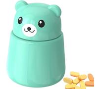 Molinillo triturador de píldoras, molinillo portátil de dibujos animados, pulverizador de tabletas de fácil limpieza para niños, niñas, niños, ancianos, niños, mascotas