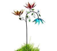 Molinillos de viento para exteriores, estaca de metal resistente a la intemperie, decoración de jardín de hierro, para césped, patio, porche, , pasarela al aire libre
