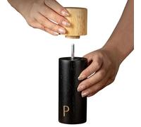 Molinillos manuales de sal y pimienta, molinillo de pimienta de madera | Molinillo de pimienta manual, Molinillo vintage de madera, molinillo creativo con ajustes gruesos ajustables para tu cocina