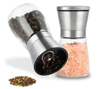 Molinillos Sal - Molinillo Especias - Salt And Pepper Grinder Set,2 Juego de, Acero Inoxidable, Molinillo de Cerámica Ajustable, Perfecto para Cocina y Mesa
