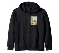Molino de Agua en Onden Hokusai Vintage Retro Arte japonés Sudadera con Capucha