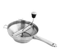 Molino de alimentos giratorio de seguridad de acero inoxidable, manivela con mango para colgar en la pared, molino de alimentos multiusos para enlatar de tomate, puré de manzana, patata