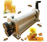 Molino de base de cera de abejas para apicultura, rodillo de aleación de aluminio con tamaños de celda ajustables, máquina de prensa manual para producir panal 4.7mm