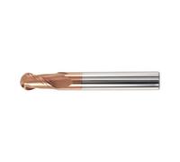 Molino de bolas industrial de 2 flautas, resistente para máquinas de fresado de metal y sistemas de grabado, herramienta de centro de mecanizado