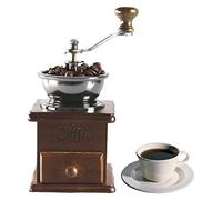 Molino de café Antiguo - Fresa de Molinillo de café Manual,Molinillo de café pequeño de Madera, Molinillo de café de manivela de Hierro Fundido Antiguo con ajustes de molienda y cajón de Generic