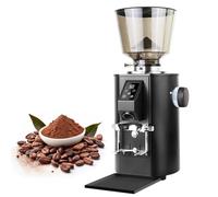 Molino de Café Comercial, Molino Eléctrico de Muela Plana con Configuraciones de Molienda Ajustables, Molino Profesional de Granos de Café para Espresso, Goteo y Prensa Francesa - Uso en Casa y black