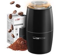 Molino de café eléctrico Clatronic® | para 60 g de granos de café | grado de molienda variable | 150 vatios | cuchillas de acero inoxidable | accesorio para cafetera espresso moka | negro | KSW 3806