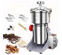Molino de cereales eléctrico 800 g, trituradora de granos comercial de acero inoxidable, trituradora de especias de alta velocidad 3500 W para especias, hierbas, café, arroz, maíz (A)