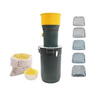 Molino de cereales eléctrico de 1000 W, molino de granos con 5 taamis, molino de maíz trigo arroz soja, depósito 25 L, asa de transporte, para uso doméstico y agrícola profesional, trituradora para