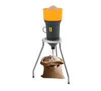 Molino de cereales eléctrico de 220 V, 19000 RPM, molino de maíz con soporte y 5 tamices de molienda, para molino de granos, arroz, maíz, café, trigo (1000 W, 25 L)