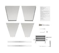 Molino de cereales manual Molinillo de granos 4 l, triturador malta acero inoxidable, máquina molienda for elaboración cerveza casera