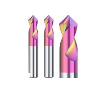 Molino de chaflán de dos flautas, broca de carburo de 90 grados, flauta en espiral, cortador de biselado súper recubierto, herramientas de perforación de 2-12mm(8x8x60L)