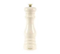 Molino de Especias Salter Chester Salt & Pepper - Molienda Cerámica Universal, Ajustable de Fino a Grueso, Rellenable, Molino Manual Único, Tapa Adicional Incluida, Acrílico de Alto Brillo, Crema
