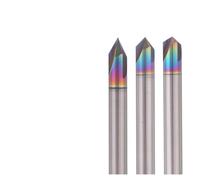 Molino de extremo de cámara de carburo, Fresado de chaflán HRC58 3 flautas, avellanador esquinas carburo, fresa con ranura en V, 1 unidad(Degree 60,20X100mm)