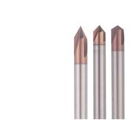 Molino de extremo de cámara de carburo, Fresado de chaflán HRC58 3 flautas, avellanador esquinas carburo, fresa con ranura en V, 1 unidad(Degree 60,35MM-4X50MM)