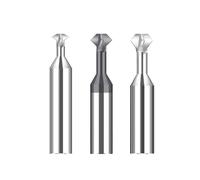 Molino de extremo de cámara de carburo, Herramientas de chaflán fresado recubiertas acero carburo tungsteno for mecanizado doble cara(For Aluminum,8XR60X60L)