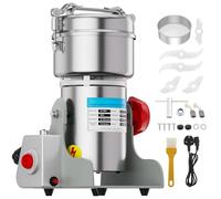 Molino de grano eléctrico de 800 g, trituradora de granos de 2400 W de alta velocidad, máquina de polvo comercial con protección contra sobrecarga para cereales secos, arroz, granos de maíz