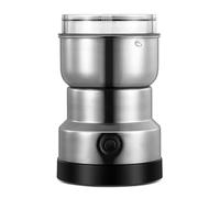 Molino de granos, multifuncional, molino de granos de 150 W, molino de acero inoxidable, recipiente pequeño en polvo de café, molino doméstico para ingredientes secos, especias, hierbas, café (plata)