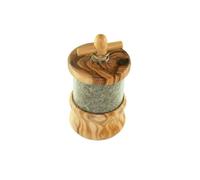 Molino de hierbas D.O.M. hecho de madera de olivo con hierbas
