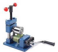 Molino de laminación manual resistente y doblador de anillos, herramienta de joyería de hierro de 7,6 kg para formar pulseras, anillos, metal texturizado para hacer joyas de bricolaje