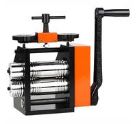 Molino de laminación para hacer joyas, herramienta manual de rodillo de chapa de metal con manivela para estirar, dar forma y grabar patrones y texturas