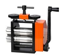 Molino de laminación para joyas, máquina de rodillo manual 4 en 1 con manivela para estiramiento de metal, modelado de alambre, patrones de impresión y texturas, herramienta de chapa de metal