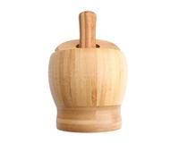 Molino de madera, juego mortero y maja, olla for ajo, tazón for moler, herramientas utensilios cocina, molino triturador hierbas Para Triturar Hierbas y Especias(L)
