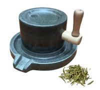 Molino de Piedra de Té Tradicional Chino Para Hacer Matcha | Mini Herramienta de Madera Para Moler Hecha a Mano Estilo Dinastía Song, Decoración del Hogar Para Té Ceremonial Para Niños