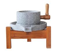 Molino de Piedra Manual de Granito, Pulido a Mano, Molino Casero Húmedo y Seco, para Cereales/Especias/Leche de Soja/Hierbas/Granos de Café(30cm/11.8in)