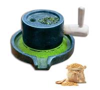 Molino De Piedra Para Granos, Molino De Piedra Manual Para Té En Polvo, Marco De Madera + Mango De Madera Maciza, Para Granos De Café, Molino De Piedra Azul Para Trigo, Cebada Y Arroz(Stone Mill)