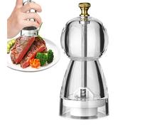 Molino de pimienta manual, molino de pimienta manual | Molinillo de sal acrílica - Molinillo de pimienta transparente para chef profesional, pimentero acrílico con grosería ajustable
