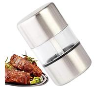 Molino de pimienta - Molinillo de pimienta | Fábrica manual de sal de acero inoxidable | Trituradora de especias en blanco y negro, botella pequeña de especias de sal marina, pequeño agente de masa