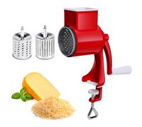 Molino de queso rotativo - Trituradora rotativa de manivela, trituradora de nueces, herramienta de cocina de manivela con varias superficies de rejilla | Adecuado para cocinar diariamente, preparación