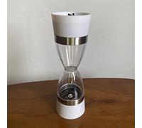 Molino De Sal Y Pimienta 2 En 1 Doble Cabeza Reloj De Arena | Ventana De Acrílico Visible Para Niveles De Especias, Perilla De Ajuste De Fino A Grueso, Acentos De Acero Inoxidable