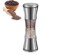 Molino de sal y pimienta, molino de sal y pimienta manual,Salero y pimentero altos 2 en 1 | Set altos, molinillo de pimienta y sal, combo de acero inoxidable recargable para