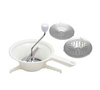 Molino De Tomate De Acero Inoxidable - Rotativo Multifuncional, Trituradora De Verduras Con 3 Discos, Herramienta De Tratamiento Manual De Salsa | Uso Para Compota De Manzanas, Salsa De Tomate, Sou