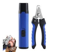 Molino de uñas para perros con luz LED, cortaúñas eléctrico para mascotas | Cuidado portátil de garras de perro | Cortaúñas ergonómico de bajo ruido para mascotas