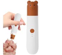 Molino de uñas para perros para mascotas, cortaúñas recargable para perros | Trituradora de uñas súper silenciosa con luz LED,Herramienta de aseo profesional suave, cortaúñas