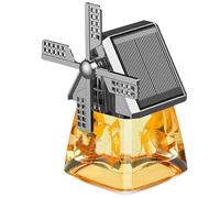 Molino de viento con energía solar para coche, ambientador de aire para coche, rotación de energía solar, larga duración, adorno para decoración del coche (naranja, talla única)