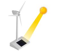 Molino De Viento De Energía Solar-5.51x3.54x10.24 Pulgadas, De Molino De Viento De Energía Solar, Turquía Giratoria, Decoración De Oficina Para El Hogar Herramientas Educativas Para Salón